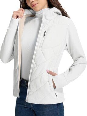 Lightweight Quilted Jacket for Women, Fleece Lined, Perfect for Running - Star